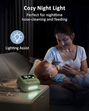 HEYVALUE Nasal Aspirator for Baby, Hospital Grade Nose Sucker with 9 Levels Suction, Night Light and Nursery Rhyme Soothing, Electric Nose Suction for Baby with Food-Grade Silicone Tips Green by TinyTreasures Baby Boutique