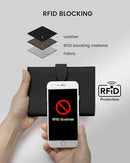 RFID Slim Passport Holder for Man & Women, Compact Leather Passport Wallet with Card Holders SIM Slots, Zippered Coins Pocket and Cash Holder Travel Passport Cover Case, Black by TinyTreasures Baby Boutique