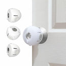 Child Proof Door Knob Covers, Door Knob Safety Cover for Kids, Baby Proof Safety Locks for Doors, 4 Pack/White by TinyTreasures Baby Boutique