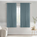 MIULEE Greyish Blue Back Tab Blackout Curtains 63 Inch Length 2 Panels Set for Living Room Bedroom Privacy, Rod Pocket/Pinch Pleat Thermal Insulated Room Darkening Pleated Light Blocking Drapes by TinyTreasures Baby Boutique