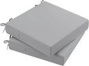 AAAAAcessories Outdoor Seat Cushions for Chairs, Waterproof, Fade-Resistant Patio Furniture Replacement Cushions, 21" x 21" x 4", Set of 2, Gray by GreenHaven Gardens