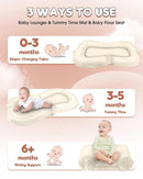 Baby Lounger Pillow 3-in-1 Infant Lounger Pillow for Newborn 0-24 Months, Portable Tummy Time Mat for Home and Travel, Breathable & Soft Baby Seat for Baby by TinyTreasures Baby Boutique