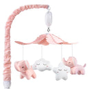 FEISIKE Crib Mobile for Girls Baby Mobiles with 3 Modes Digital Music Box（Turn Only, Music Only, Turn & Music, 35 Lullabies, Pink Elephant Nursery Mobile, Clamp Type, Pretty Box Packaging by TinyTreasures Baby Boutique