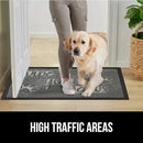 GORILLA GRIP 100% Waterproof All-Season WeatherMax Doormat 35x23, US Designed Natural Rubber, Stain and Fade Resistant, Low Profile Indoor Outdoor Door Mats, Easy Clean Patio Mat, Stone Paws by CozyNest Decor