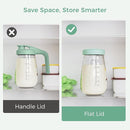 Momcozy Glass Breast Milk Pitcher Lid, Leak Proof with Thickened Silicone Seal, Easy-Open Design with Pressure Release Valve, Dishwasher Safe and Food Grade Caps-1 Pack, Green by TinyTreasures Baby Boutique