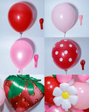 Strawberry Balloons Arch Garland Kit, 135PCS Red and Pink Balloons with Strawberry Daisy Foil Balloons for Sweet Girl Berry First Birthday Decor Baby Shower Themed Party Decorations by CozyNest Decor