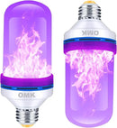 OMK 【Upgraded】 Purple LED Flame Light Bulbs - Flickering Light Bulbs with Gravity Sensing, E26 Base Flame Bulb, Holiday Christmas Indoor Outdoor Light Bulbs, Valentine Decoration Gifts Lights (2Pack) by GreenHaven Gardens