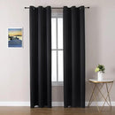 ChrisDowa Blackout Curtains 72 inches Long for Bedroom - 2 Panels Set Grommet Thermal Insulated Room Darkening Curtains for Living Room (Black, 42 x 72 Inch) by CozyNest Decor