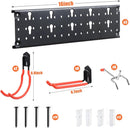 Ultrawall Multi-Storage Garage Hooks, Utility Rack with Multiple Installation Methods, Wall-Mounted Garden Tool Organizer System for Shovels, Rakes, Ladders,17pcs by GreenHaven Gardens