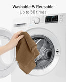 Fantasticlean Microfiber Cleaning Cloth Roll -75 Pack, Tear Away Microfiber Towels, 12" x 12", Reusable, Washable, Scratch Free, Ultra Absorbent Dish Rags for Car, Home, Garage or Shop (TAN) by CozyNest Decor