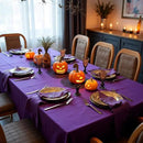 sancua Rectangle Tablecloth - 54 x 54 Inch - Stain and Wrinkle Resistant Washable Polyester Table Cloth, Decorative Fabric Table Cover for Dining Tables, Buffet Parties and Camping, Purple by CozyNest Decor
