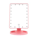 22 LED Lights Rechargeable Cosmetic Mirror 180¡ Rotation Makeup Mirror Touch Control Dimmable Vanity Mirror