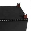 Joveco 47 Inch Storage Ottoman Bench,Tufted Leather Storage Bench with Nailhead Trim for Bedroom (47”,Black) by CozyNest Decor