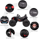 2 Seaters 24V Ride on UTV with Remote Control,10AH Battery, 400W Powerful Motors with 17" EVA Wheels, 20.5“ Seat Width Electric Ride Toy with Metal Suspension,LED Lights,Music,Horn (Black) by TinyTreasures Baby Boutique