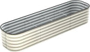 Enyu&You 8x2x1.5ft Galvanized Raised Garden Bed kit,Outdoor Oval Metal Planter Box for Planting Vegetables, Flowers,Fruits-White by GreenHaven Gardens