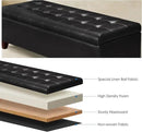 Joveco Storage Ottoman Bench, 51 Inch Leather Tufted Upholstered Bench for End Foot of Bed, Bedroom, Living Room, Black by CozyNest Decor