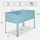 Best Choice Products 48x24x30in Galvanized Raised Garden Bed, Metal Elevated Planter Box, Vegetable Garden for Backyard, Patio, Balcony - Mist Blue by GreenHaven Gardens