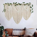 guzhiou large macrame wall hanging - Boho Tapestry Macrame Wall Decor Art- Chic Bohemian Handmade Woven Tapestry Home Decoration for Bedroom Living Room Apartment Wedding Party - 43"x32" (with Ivy) by CozyNest Decor