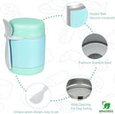 10oz Soup Thermo for Hot Food Kids,Lunch Thermo Kids Food Jar with Spoon Hot Insulated Food Containers,Leak Proof Stainless Steel Wide Mouth Lunch Food Thermo Jar for School(Mint-Green) by TinyTreasures Baby Boutique