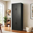 Black Kitchen Pantry, 71" Tall Storage Cabinet with Doors and Drawer for Kitchen, Hallway, Office by CozyNest Decor