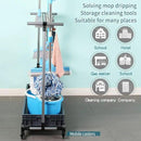 broom and mop holder put wet mops movable Commercial mop rack cleaning tool cart storage for garden garage organizer mop drain rack by CozyNest Decor