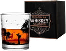 Old Fashioned Whiskey Glasses, Stemless Wine Glasses with Gift Box, 10Oz Rocks Glass for Scotch Cocktail Bourbon Vodka Liquor, Unique Gifts for Dad, Husband, Father's Day, Anniversary by CozyNest Decor