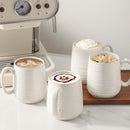 Hasense Coffee Mugs Set of 4, 15 Ounce Porcelain Latte Mug Set with Handle for Morning Coffee Tea and Cocoa, Ceramic Coffee Cups with Unqiue Glaze for Men, Women, Plain by CozyNest Decor
