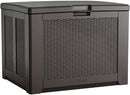 Rubbermaid Medium Resin Outdoor Storage Deck Box (74 Gal) Weather Resistant Brown Deck Organization for Home/Backyard/Pool Chemicals/Toys/Garden Tools/Porch/Patio Cushions by CozyNest Decor