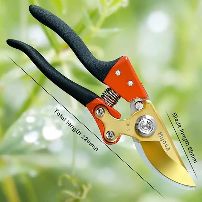 Garden Pruners, Heavy Duty Garden Clippers,Pruning Shears with Adjustable Thumb Lock,Hand Gardening Tools Pruners,Stainless Steel Sharp Gardening Scissors (MJ003), photo 6 of 7