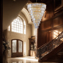 48-Inch Gold Tiered Crystal Tube Chandelier by HouseOfZazla