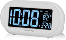 DreamSky Alarm Clocks for Bedrooms, Auto Set Digital Desk Clock for Bedside Nightstand, Electric Clock with Dimmable Brightness Dimmer, Auto DST, USB Port, Date, Temperature, Snooze by CozyNest Decor
