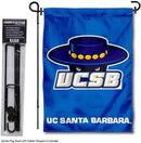 College Flags & Banners Co. UC Santa Barbara Gauchos Garden Flag with Stand Holder by GreenHaven Gardens