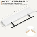 Fun Memories Handcrafted European Pine Floating Shelves - Natural Rustic Wooden Wall Shelf Set of 2-24 Inch Storage Shelf Display Shelf for Kitchen Bathroom Living Room Bedroom Farmhouse - White by CozyNest Decor