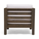 Outdoor Acacia Wood Patio Chair With Fabric Cushion by HouseOfZazla