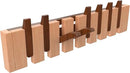 Wall Mounted Piano Key Hanger | Flip Style Hook | Entrance Wall Art Hook, Made of Oak Wood (3 Times Painted, 4 Times Polished) (Walnut-Beech, 8Hooks) by CozyNest Decor