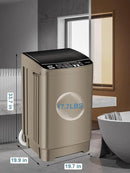 17.7 lbs Full Automatic Washing Machine with LED Display Compact Washing Machine with Drain Dump, 10 Wash Programs and 8 Water Levels Ideal for Dorms, Apartments, RV, Gold, KB03 GOLD6-3 by CozyNest Decor