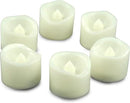 CANDLE CHOICE Battery Operated Flameless Tea Lights Small Bright Flickering LED Electric Fake Votive Tealight Candles Halloween Pumpkin Lights Wedding Christmas Decorations Table Centerpieces 6 PCS by GreenHaven Gardens