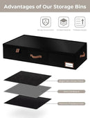 StorageWorks Large Under Bed Storage Containers with Handles and Label Holder, 2 Pack Ultra-thick Fabric Underbed Bins, Closet Organizer for Clothes, Blankets, Sweater by CozyNest Decor