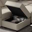 Belffin Convertible Sectional Sofa with Chaise Velvet L Shaped Sofa Couch Modular Sectional Sofa with Storage Grey by CozyNest Decor