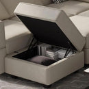 Belffin Modular Sectional Sofa with Reversible Chaise L Shaped Couch with Ottoman Modular Sofa Couch with Storage Grey by CozyNest Decor