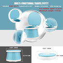 Portable Potty for Toddler Travel Foldable Potty Seat for Toddler Training Toilet for Kids Boys Girls Car On The Go Potty Travel Toilet Chair for Camping Park Indoor/Outdoor (Blue) by TinyTreasures Baby Boutique