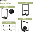 Picture Frame Plant Holder, Window Planter Hanger Shelves,Wall Mount Plants shelf Indoor Outdoor, Metal Hanging Planters Stand Decor,Modern Floating Ornament Rack Art for Home & Garden (Black 3pc) by GreenHaven Gardens