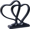 Heart Sculpture for Living Room Decor Heart Decoration Gift for Her and Him Love Wedding Anniversary Couples Gift Modern Heart Statue for Home Coffee Table Dining Table Centerpiece Birthday Gift by CozyNest Decor