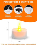 JOSU LED Tea Lights Candles [24 Pack] Flameless Candles, Realistic Battery Operated Candle, Flickering Bright Tealights with Warm Yellow Light for Party, Wedding, Valentine's Day by GreenHaven Gardens