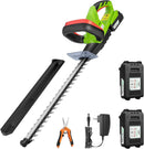 VIVOSUN 20" Cordless Hedge Trimmer, 20V Electric Bush Trimmer, 1400 RPM Shrub Trimmer, Dual-Action Laser Blade, 3/5" Cutting Capacity, Lightweight & Compact, 2Pcs Batteries and Fast Charger Included by GreenHaven Gardens