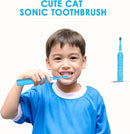 Kids Sonic Electric Toothbrush, Rechargeable Smart Toothbrush for Children Toothbrush for Toddlers Boys Girls Age 3-12 with 30s Reminder, 2 Mins Timer, 6 Modes, 6 Brush Heads, Wall-Mounted Holder by TinyTreasures Baby Boutique