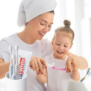 Toothbrush Holders for Bathrooms - 2 Cups Ceramic Toothbrush Toothpaste Holders Set, White Bathroom Tumbler Cups Reusable Toothbrush Mouthwash Cup, Bathroom Counter Organizer by CozyNest Decor