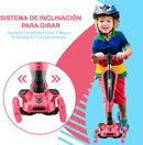 Hurtle 3-Wheeled Scooter for Kids - Wheel LED Lights, Adjustable Lean-to-Steer Handlebar, and Foldable Seat - Sit or Stand Ride with Brake for Boys and Girls Ages 1-14 Years Old by TinyTreasures Baby Boutique