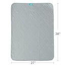 Waterproof Crib Mattress Protector 27" x 38", Non-Slip & Sturdy Mattress Pad Mat, 4 Layers Incontinence Bed Pad for Children Adults, Pets Training Pee Pad, Grey by TinyTreasures Baby Boutique