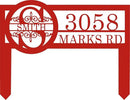 Personalized Metal Yard Address Sign with Last Name and Monogram, House Number Sign for Lawn and Patio by CozyNest Decor